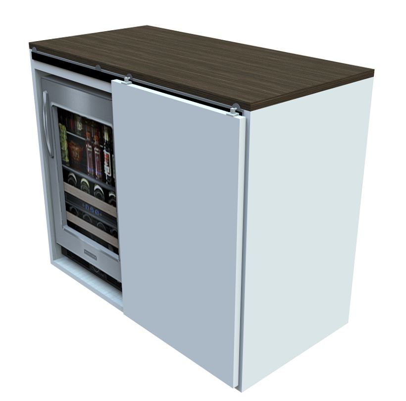 Lorex refrigerator cabinet with slider door – DFS Designs