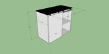 Lorex refrigerator cabinet with slider door