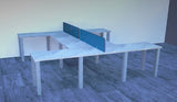 Cluster of L shape benching cubicles  60" by 60"  by dfs designs - Price shown is for all 4.