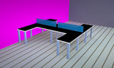 Cluster of L shape benching cubicles  60" by 60"  by dfs designs - Price shown is for all 4.