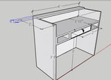 Salon  standing desk with center draw - by DFS Designs