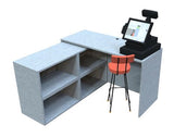 Freedom Standing Reception desk with a storage return