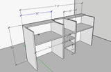 Hotel Reception desk for two person by DFS Designs