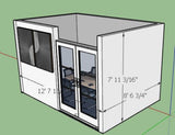 Office layout space planning in 2D or 3D optional