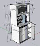 Lorex Coffee Refrigerator Cabinet