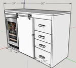Lorex Extended Refrigerator Cabinet