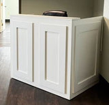 Traditional Reception Desk - In White