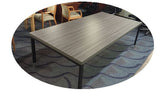 Modern contemporary ELM-GRAY 8 ft by 4ft conference table 2" thick with a steel base