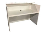 DFS Designs Reception desk shell which fits a 15" monitor - 48" W by 24" D by 44" H White and Slate front