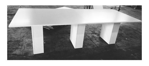 Bax -Custom conference table with rectangular bases.  Price shown for 4' by 10' by 31" high.