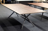 Grant Designer Conference table on a silver X base 1" thick By Dfs Designs