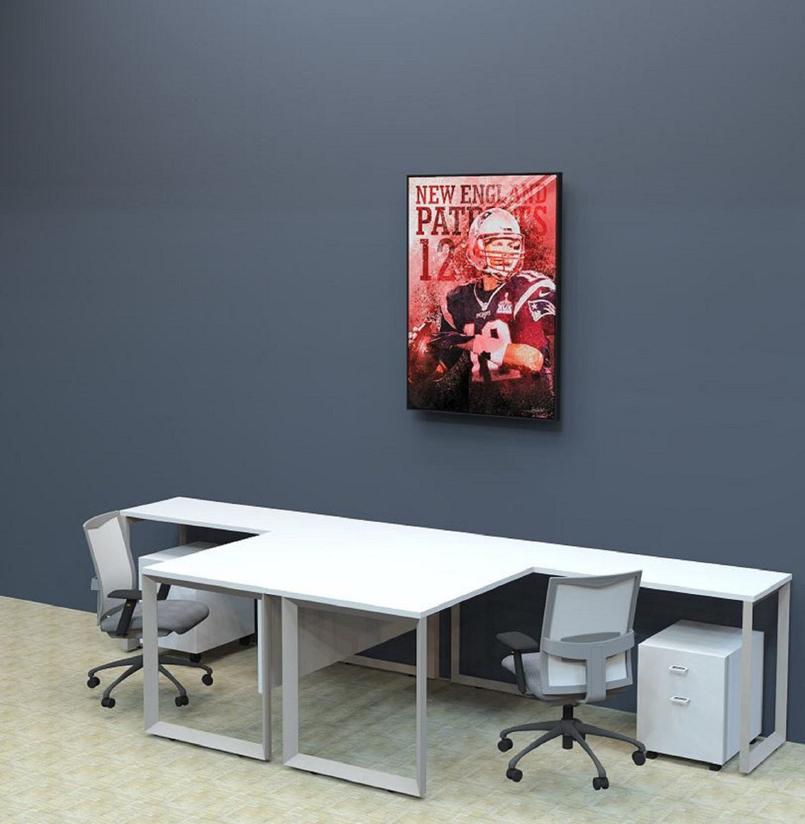 Slop desk Series desks 66 by 30 with a 24 by 42 universal return – DFS ...