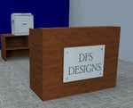 Dfs Designs Pepper reception desk in cherry and white