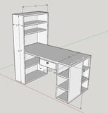 Shelf Craft table- by Dfs Designs
